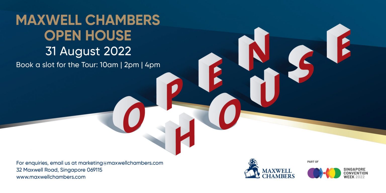Maxwell Chambers Open House (31 Aug 2022) - Website Banner