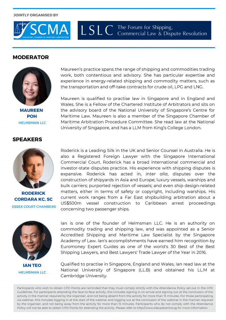[SCMA-LSLC Hybrid Seminar] Sanctions and Shipping: An Evolving Landscape Pg2