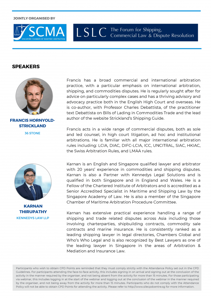 [SCMA-LSLC Hybrid Seminar] Sanctions and Shipping: An Evolving Landscape Pg3