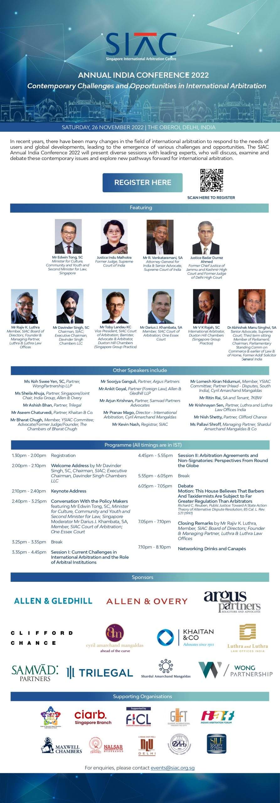 SIAC Annual India Conference 2022 Flyer
