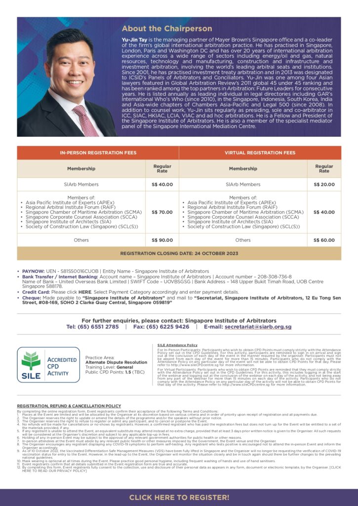 SIArb Lecture 2023 by Gary Born: International Arbitration: Past, Present and Future