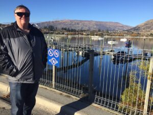 Paul at his favourite holiday spot in New Zealand, Lake Wanaka